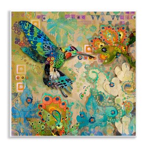 Stupell Industries Boho Hummingbird Pattern, 12" x 12" - 1 of 4