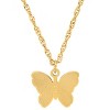 Steeltime Ladies stainless steel butterfly pendant. Color Options: Silver, Gold - 2 of 4
