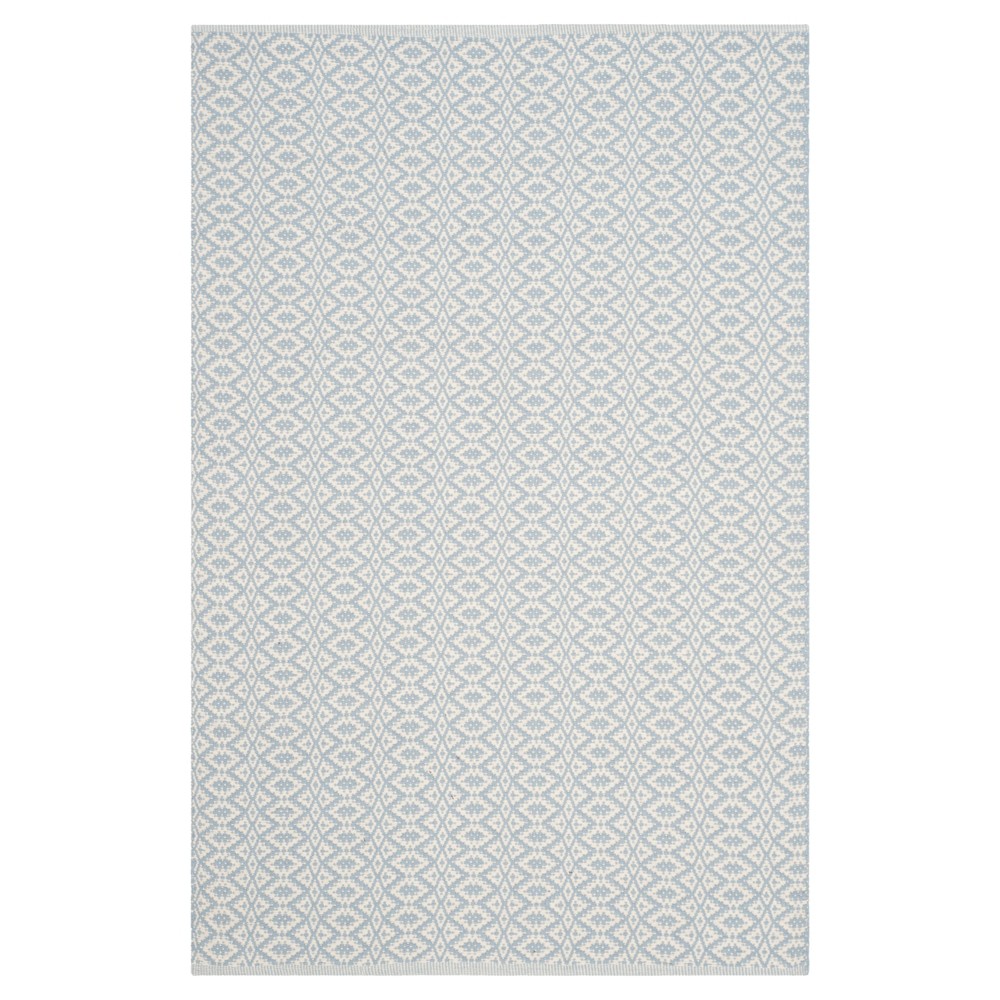 Kalina Flatweave Area Rug - Ivory/Light Blue (4'x6') - Safavieh