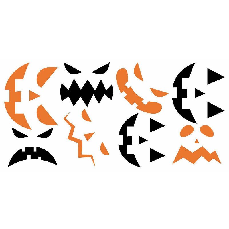 Halloween Pumpkin Faces Glow in the Dark Peel and Stick Wall Decal - RoomMates, 4 of 6