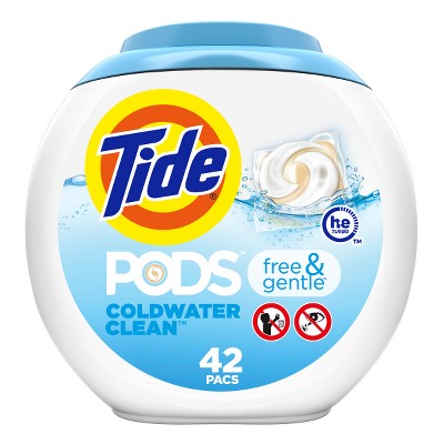 Image of Tide Pods Laundry Detergent Pacs - Free & Gentle - 33oz/42ct