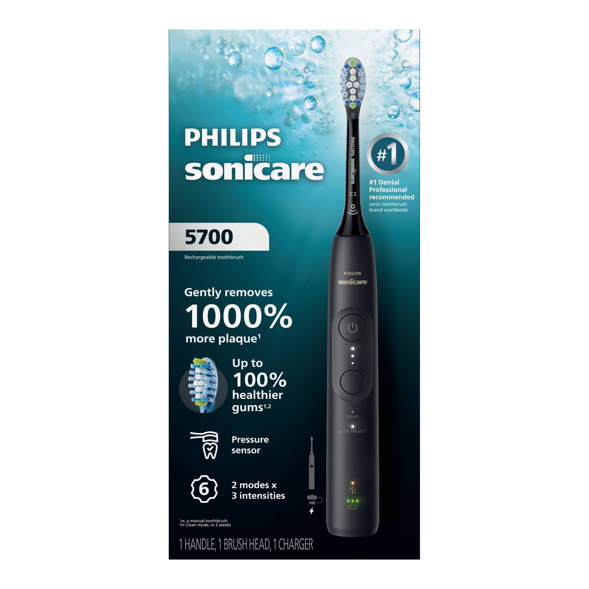 Philips Sonicare 5700 Rechargeable Electric Toothbrush - Black