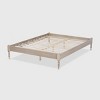 Cielle French Bohemian Wood Platform Bed Frame - Baxton Studio - 3 of 4