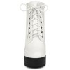 Allegra K Women's Platform Chunky High Heel Lace Up Combat Boots - 2 of 4