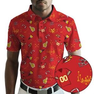 Men's Kansas Red Golf Polo Limited Edition - Yatta Golf - 1 of 2