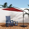 HYLEORY Beeram 120" Round Cantilever Umbrella with Counterweight - 3 of 4