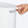 mDesign Compact Plastic Oval Trash Can Garbage Wastebasket with Handles - image 4 of 4