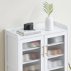 Shoe Storage Cabinet with Glass Doors, 5-Tier Freestanding Shoe Organizer Cabinet - 4 of 4