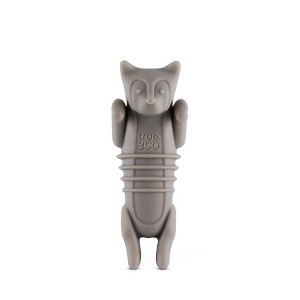 True Zoo Cat Bottle Stopper, Cat Animal Cork, Novelty Wine Stopper, Silicone, Set of 1, Grey - 1 of 4