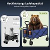 380LBS Foldable Collapsible Wagon Carts with All-Terrain Wheels & Adjustable Handle, Portable Grocery Wagon for Shopping, Camping, Garden - 3 of 4