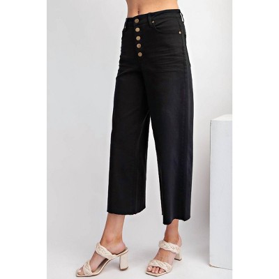 Women's Wide Leg Twill Trousers - Easel