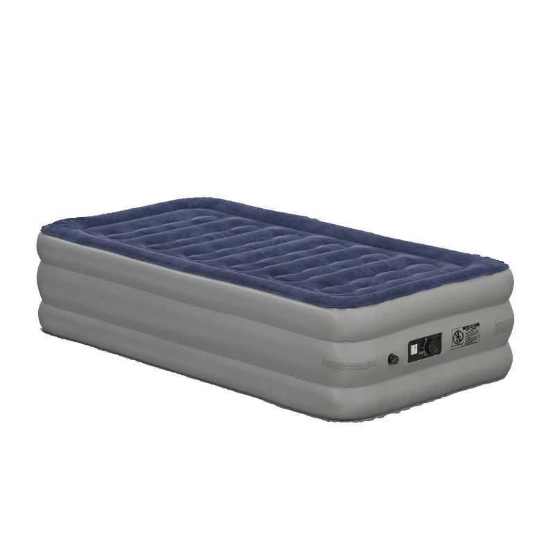 Emma and Oliver 18 Inch Raised Inflatable Air Mattress With Internal Electric Pump, 1 of 15