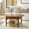 WOWLIVE 27"W Lift-Top Wood Coffee Table, Small Round Cocktail Table with Storage for Living Room, CT007 - 2 of 4