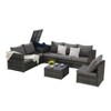 6-Piece Premium Patio Sectional: Wicker Sofa + Corner Table & Glass Top – Commercial Durability - 4 of 4