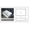 Legion Furniture 23.6 Inches White Matt Solid Surface Bowl - No Faucet - 3 of 4