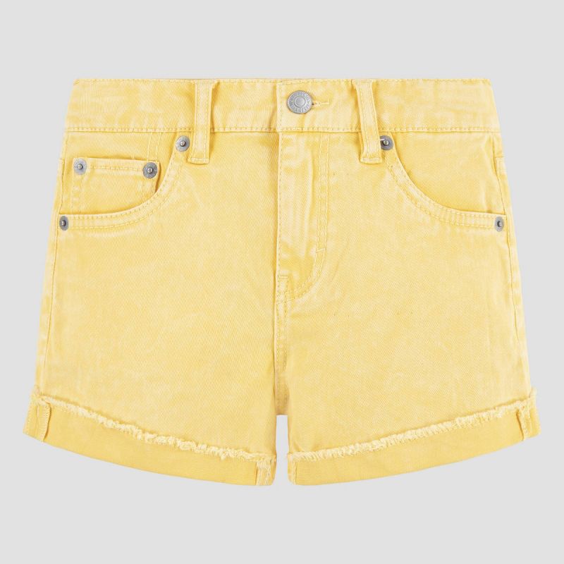 Levi&#39;s® Girls&#39; Angled Fray Cuff Jean Shorts, 1 of 6