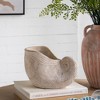 NAYSAYE Planter Sand and Cement Nautilus Shell Planter with Textured Beige Finish for Indoor Outdoor Garden, Beige, 8.5"*5.5"*6.3" - 2 of 4
