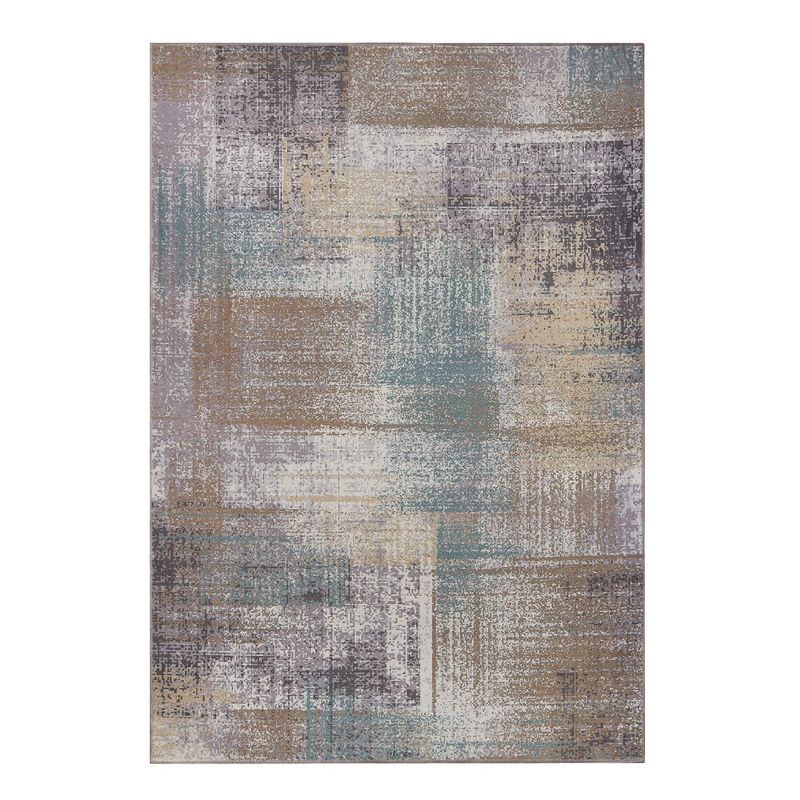 Brushed Patchwork Non-Slip Machine Washable Indoor Area Rug or Runner by Blue Nile Mills, 1 of 7