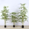 Artificial Bamboo Plant with Lifelike Trunk and Realistic Leaves, Tall Fake Plant with Pot, Indoor Outdoor Faux Tree for Backyard, Garden,Home Decor - 3 of 4