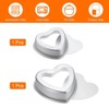Unique Bargains Aluminum Alloy Removable Bottom Nonstick Heart Shape Novelty Cake Pans 1 Set - 3 of 4
