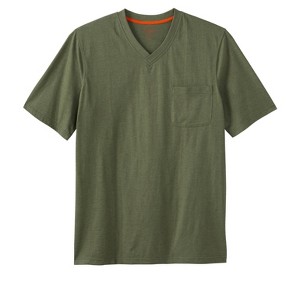 Boulder Creek by KingSize Men's Big & Tall Heavyweight Pocket V-Neck Tee - 1 of 4