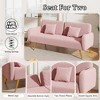 Home Theater Seating Modern Double Sofa With Adjustable Split Backrest 2 Throw Pillows Sofa Couches Upholstery Loveseat Sofa - 3 of 4