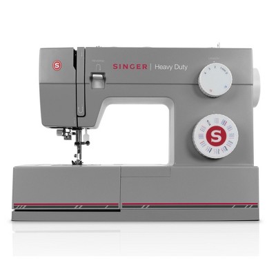 Singer 64S Heavy-Duty Sewing Machine with 110 Stitch Applications, Pack of Needles, Bobbins, Seam Ripper, Zipper Foot, Built-In Needle Threader, Gray