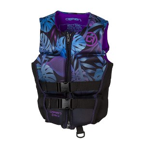 O'Brien Watersports Ladies Flex V-Back Lightweight Water Adult Safety Life Jacket Sport Vest Outerwear, Aqua - 1 of 4