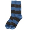 Memoi Men's Rugby Striped Luxuriously Soft Cashmere Blend Crew Socks - 3 of 4