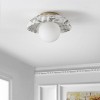 Grima 12" Flush Mount - FLU4089 - White Marble/Gold - Safavieh - 2 of 4