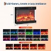 24 in 3-Sided Glass 750W/1500W Electric Fireplace & 59 in TV Stand, 12 Colors LED Lights Flame, Tv Stand with Fireplace - 4 of 4