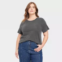 Women's Plus Size Short Sleeve T-Shirt - Universal Thread™ Gray 4X