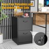 ZACHVO 18 Inch Deep 2 Drawer Black Metal Filing Cabinet for Letter-Size with Lock, Home Office Storage - 3 of 4