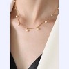 HTUTWOO Vintage Elegance Adjustable Freshwater Pearl Necklace- 18K Gold-Plated Titanium Steel Layering Chain Jewelry For Women - 3 of 4