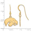 Black Bow Jewelry 14k Yellow Gold Plated Sterling Silver Iowa Hawkeyes NCAA Dangle Earrings - 2 of 3