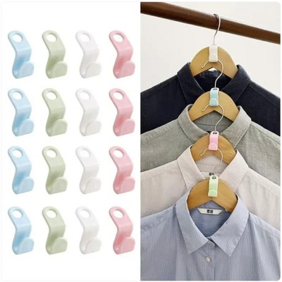 Wikineon 40 PCS Clothes Hanger Connector Hooks - Practical Closet Hangers Organizer with Space Saving Clips for Efficient Wardrobe Storage