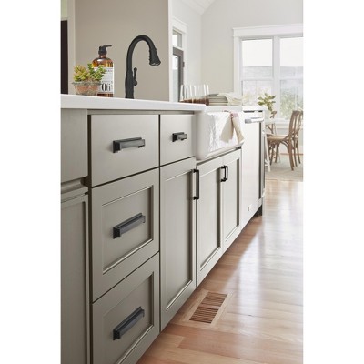 Matte Black Traditional Cabinet Cup Pull with Mounting Hardware