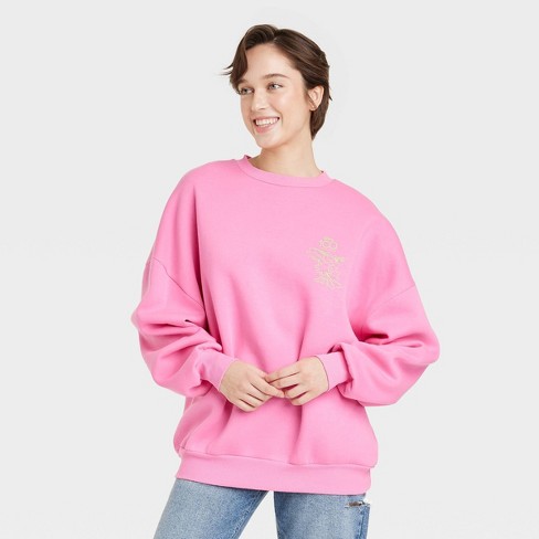 Women's Disney X Skinnydip Minnie Mouse Vintage Graphic Sweatshirt - Pink  Xs : Target