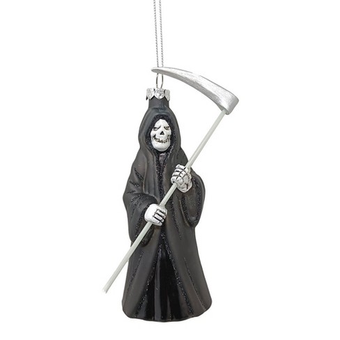 Grim Reaper Horror Glass Ornament, Spooky Halloween Christmas Tree Resin Decoration| OrnamentallyYou - image 1 of 4