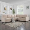 MAYEERTY 107.9" Reversible L-Shaped Sectional Sofa - Tufted Cushions, Nailhead Trim, 2 Colors - 2 of 4
