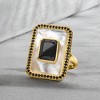 Ross-Simons Mother-Of-Pearl and Onyx Ring With 0.50 ct. t.w. Black Spinel in 18kt Gold Over Sterling - 4 of 4