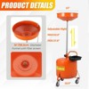 8 Gallon Portable Waste Oil Drain Tank, Air Operated Oil Lift Drainer, Adjustable Fluid Fuel Drainage with Wheels, Pressure Regulating Valve - 4 of 4