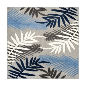 World Rug Gallery Evora Palm Frond Indoor/Outdoor Area Rug - 1 of 4
