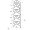 INFURNIC Decorative Bookshelf 4 Tier Corner Etagere with Fan Shaped Shelves and White Metal Frame, White, 17.5"*12.25"*61.5" - 2 of 4