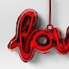 4" Christmas Metallic "Love" Ornament Red - Wondershop™ - 3 of 3