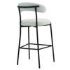 Kumasinova 26'' Counter Height Bar Stools Set of 2, Teddy Fabric Kitchen Island Counter Stool for Kitchen Counter, Upholstered Armless Dining Chair - 3 of 4