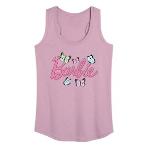 Women's - Barbie - Pastel Butterfly Colors Graphic Racerback Tank - 1 of 4