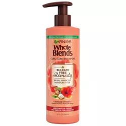 Garnier Whole Blends Sulfate Free Remedy Hibiscus and Shea Shampoo Dry Curls - 12 fl oz