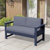 Hyleory HDPE 4-Piece Outdoor Sofa Set with Cushions, Conversation Set Including One Loveseat, Two Accent Chairs and a Coffee Table - 2 of 4