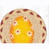Earth Rugs Yellow Egg Round Coaster – Braided Jute, Easter Spring Decor Accent, 5"x5" - 2 of 3